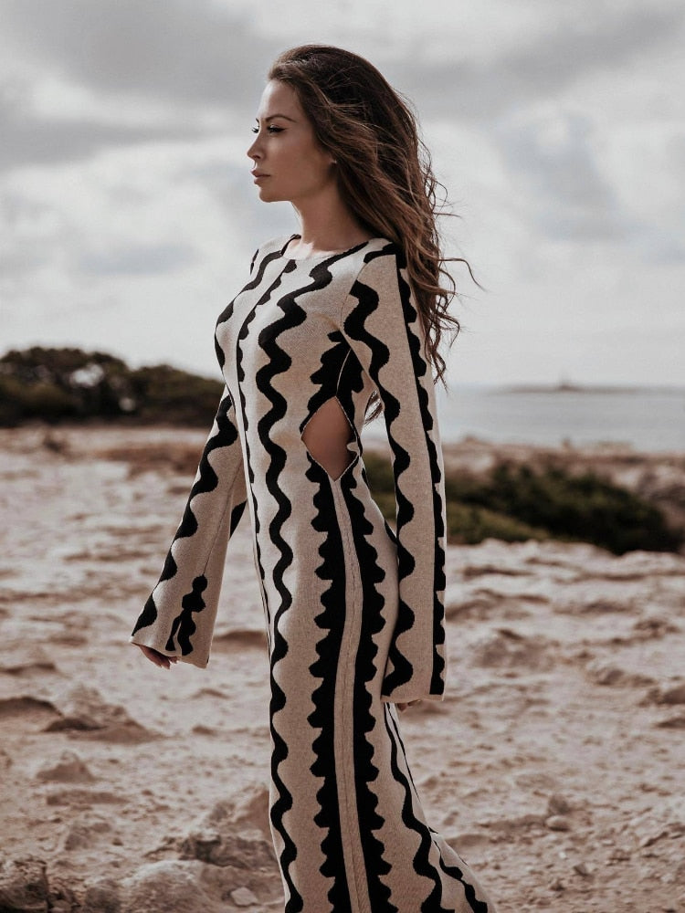 Autumn Knitted Maxi Dress