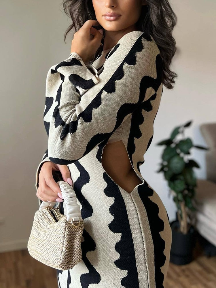Autumn Knitted Maxi Dress