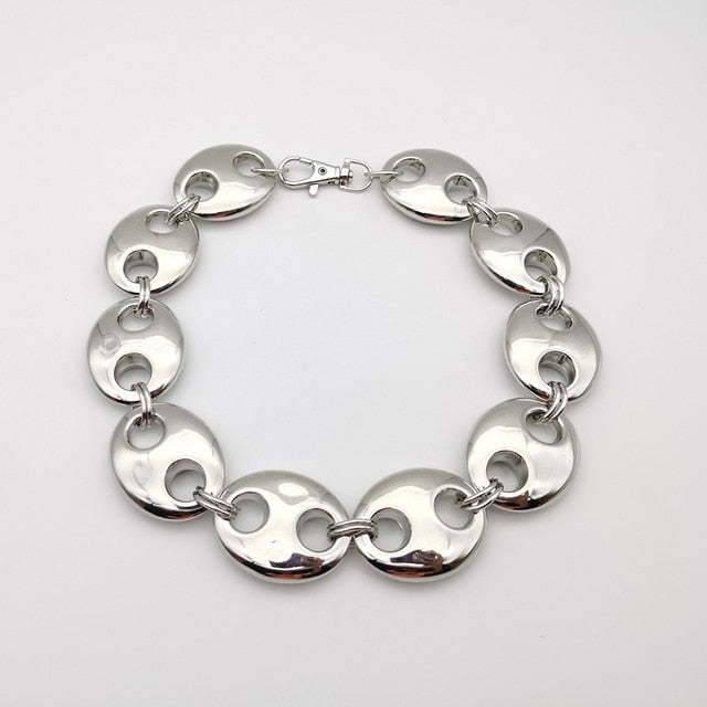Golden Oval Necklace